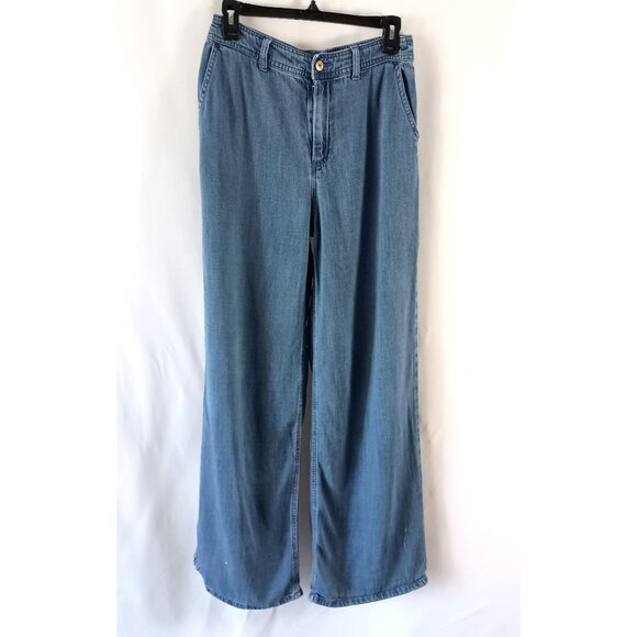 Rewash Wide Leg Traveler Jeans Women’s Size 1/25 Light Wash Comfort Waistband - Picture 2 of 10